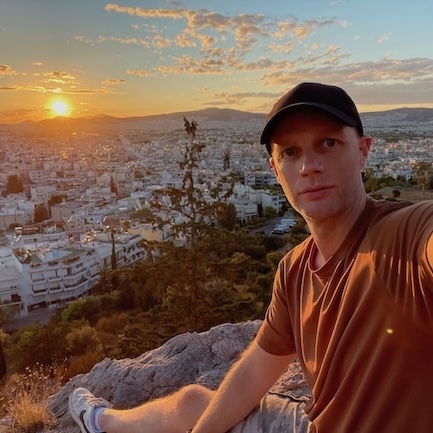 Philopappos Hill sunset selfie