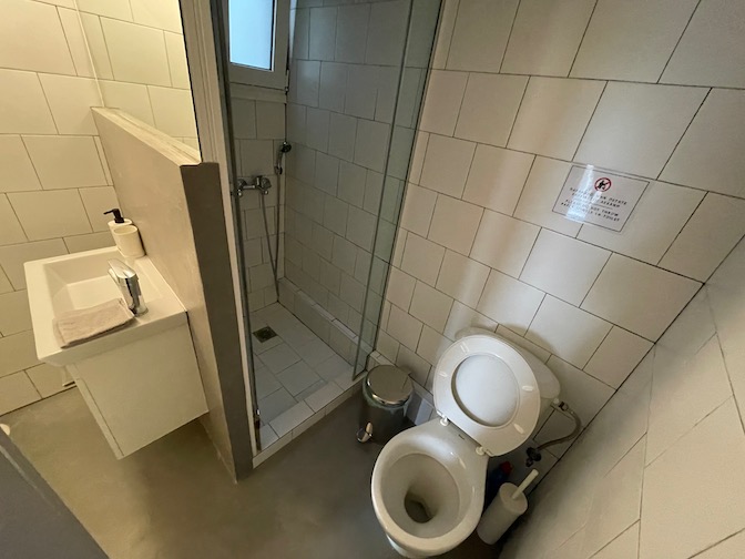 Neos Kosmos apartment bathroom