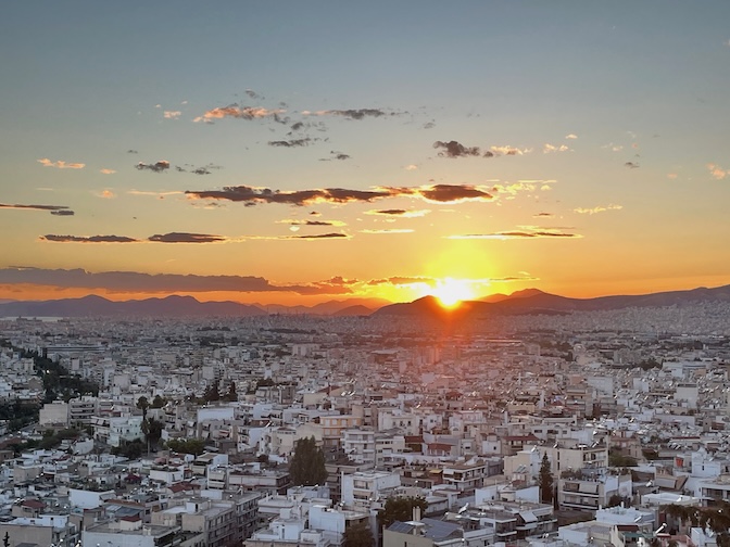 Philopappos Hill sunset