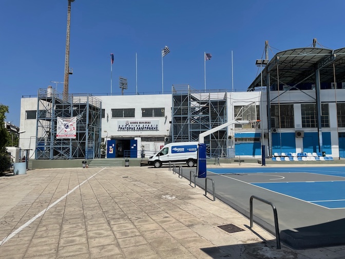 Grigoris Lamprakis Kallithea Municipal Stadium entrance