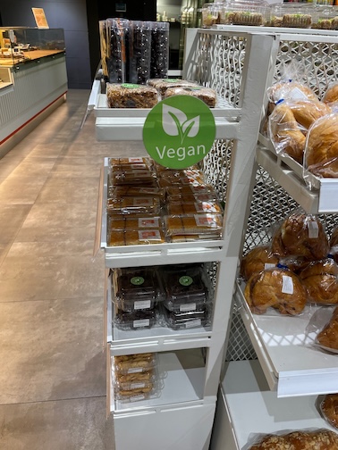 Bread Factory vegan shelves