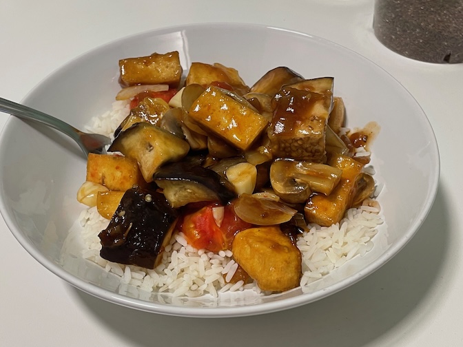 Vegan tofu stir-fry