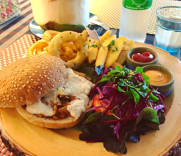 May Veggie Home BBQ cheese burger