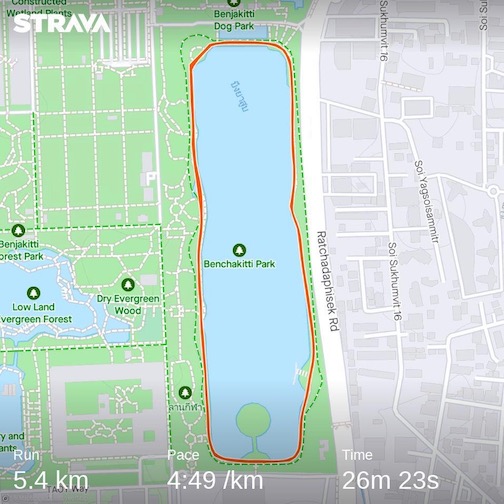 Benchakitti Park running Strava