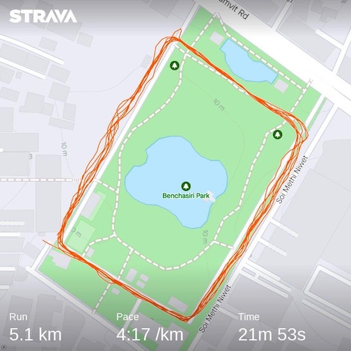 Benchasiri Park running Strava