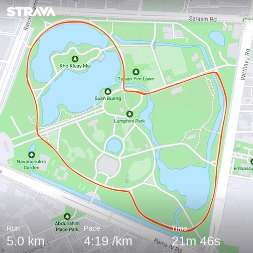 Lumphini Park running Strava