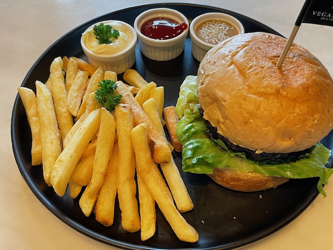 Veganerie plant power teriyaki burger