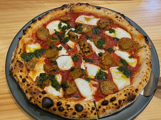 Vegano 12" vegan Thai spicy chorizo pizza