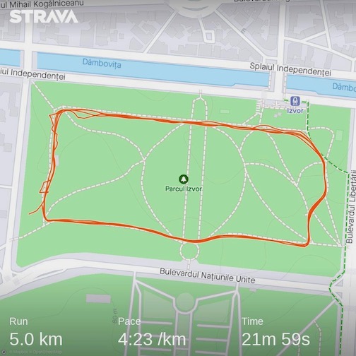 Izvor Park Strava map