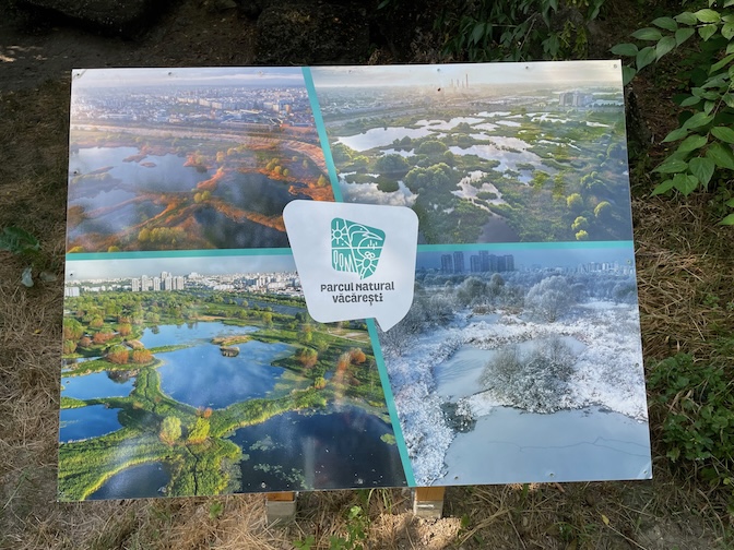 Văcărești Natural Park seasons sign