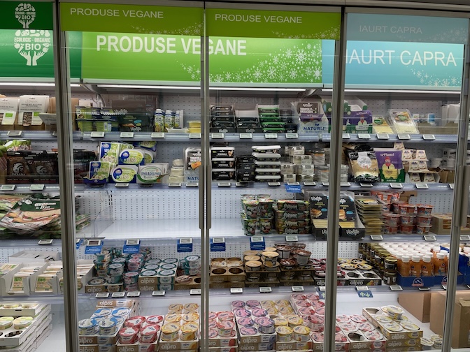 Carrefour vegan fridge
