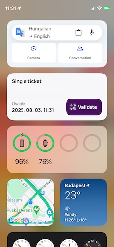 BudapestGO iOS widget