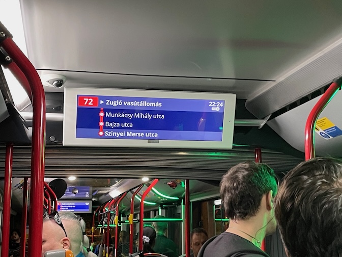 Bus destination display