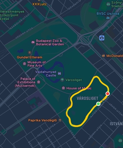 City Park jogging track map