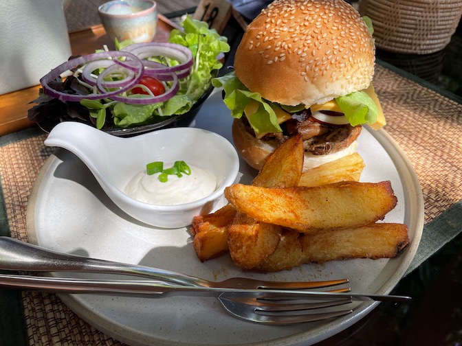 Mushroom cheese burger at Reform Kafe