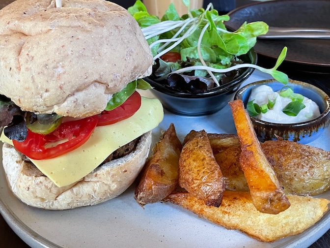 Reform Kafe mushroom cheese burger