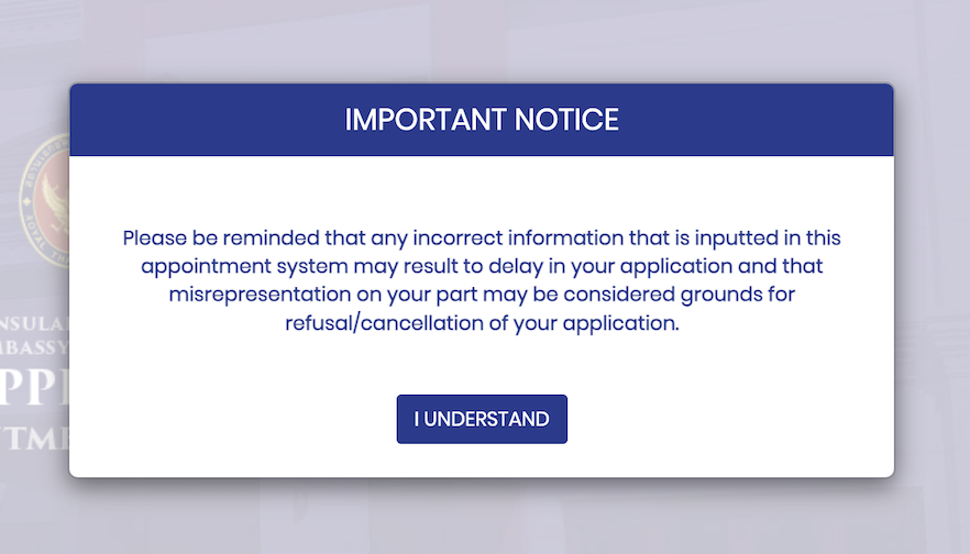 Thai Visa Vientiane incorrect information warning screenshot