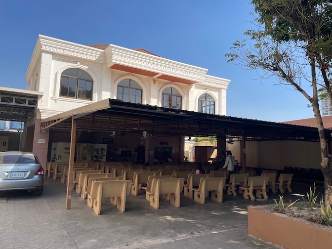 Inside the Thailand embassy in Vientiane