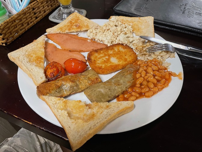 Filthy Vegan full English breakfast