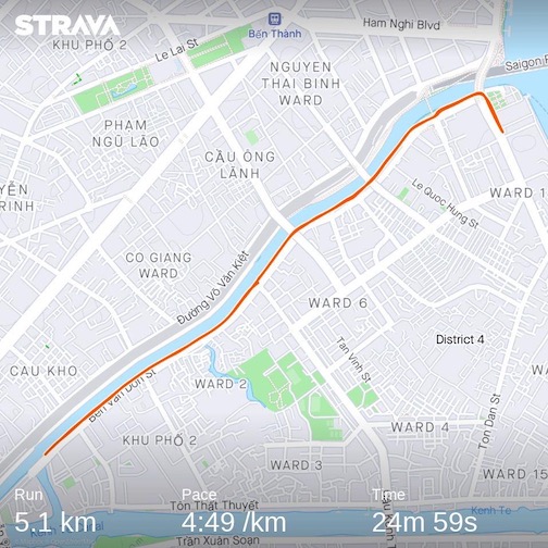 District 4 riverside Strava map