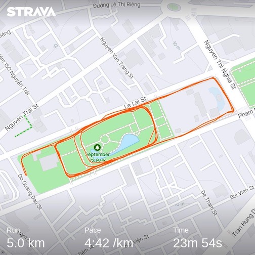 September 23rd Park Strava map