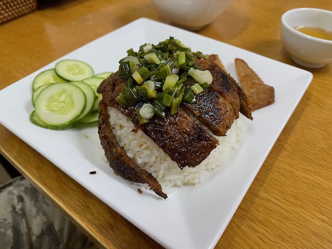 Tue Tin Chay Quan rice and vegan grilled meat