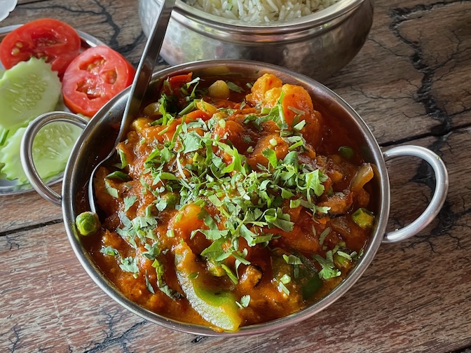 S and S Indian Food vegetable jalfrezi