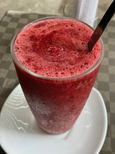 Veggie Tales mixed berry smoothie