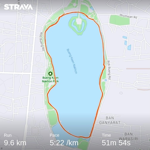 Bueng Kaen Nakhon Reservoir Strava map