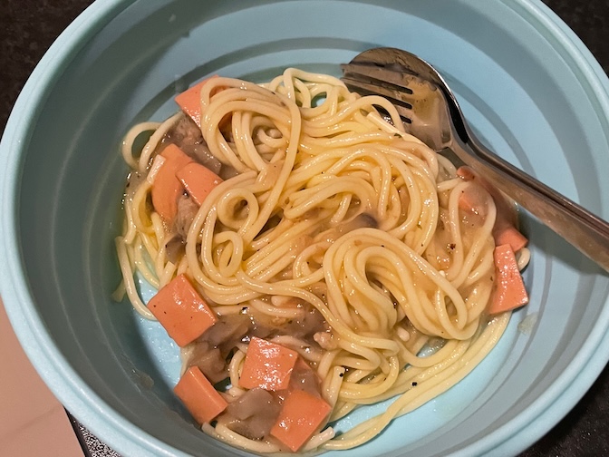 Terminal 21 Foodland plant-based spaghettic carbonara