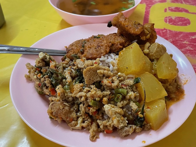 Vegetarian Food For Health buffet with rice