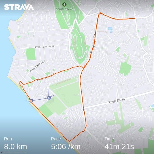 Pattaya Strava map