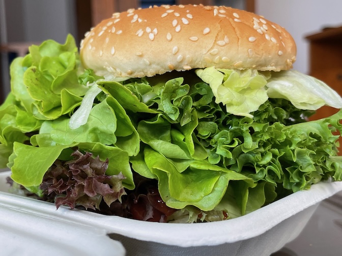 Babylou Vegan Food and Smoothies vegan hamburger