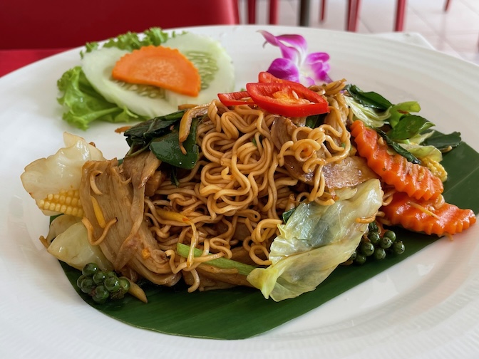 Five Star J Restaurant Mama Thai noodles with soy duck