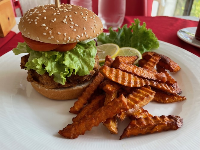 Five Star J Restaurant shiitake burger