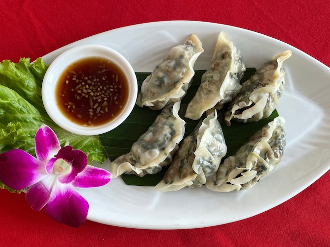 Five Star J Restaurant spinach gyoza