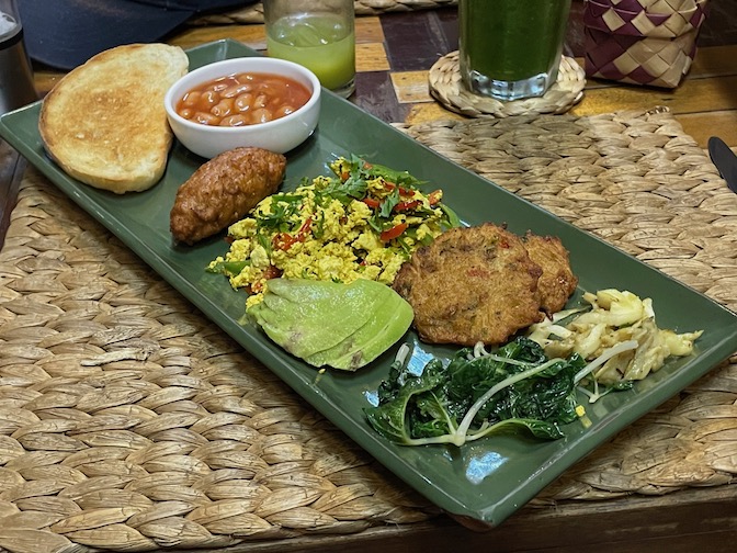 Vegan fry-up at New Leaf Eatery