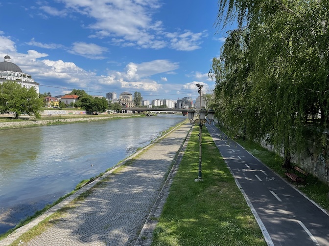 Riverside cycle path