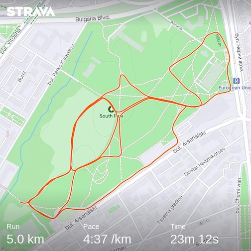 South Park Strava map