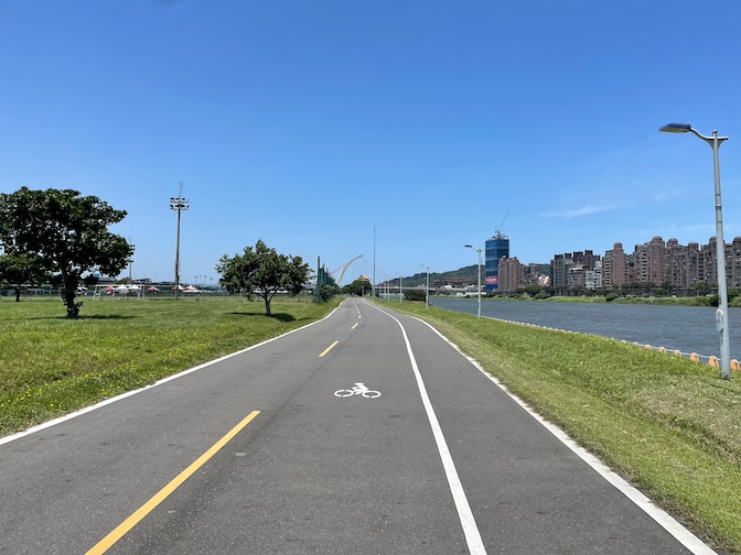 Keelung River riverside in Taipei