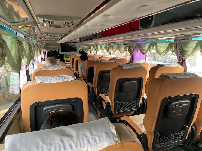 On board the Nakhon Ratchasima to Pattaya bus