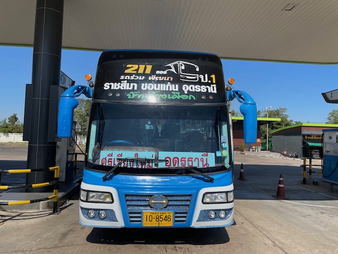 Nakhon Ratchasima to Udon Thani bus front