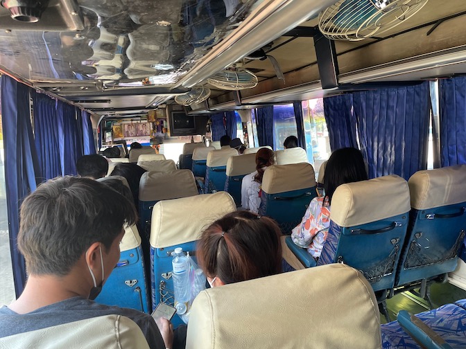 On board the Udon Thani to Loei bus