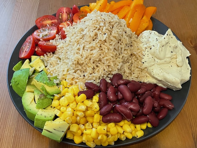 Homemade poke bowl