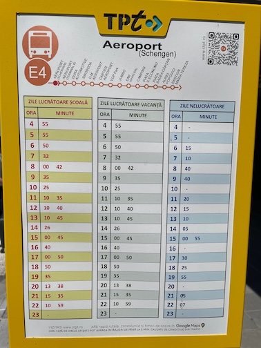 E4 bus timetable