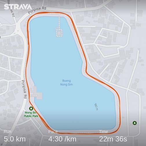 Nong Sim Park Strava map