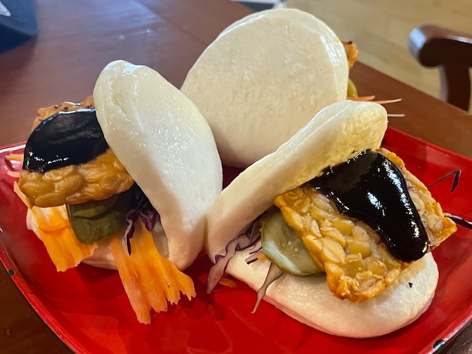 The Greenhouse BBQ tempeh bao